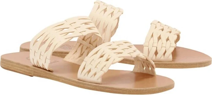 Women's Melia Woven Vachetta Sandal In Off White