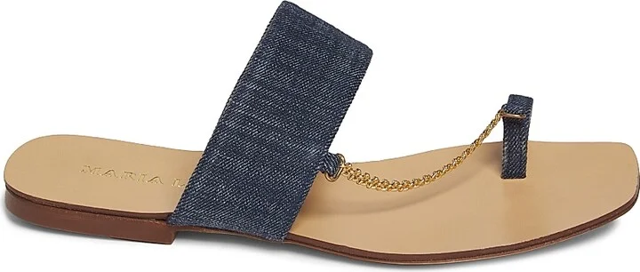 Women's Melide Capri Chain-Link Sandals - Navy - Size 6.5