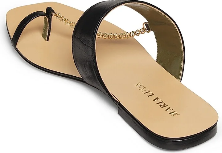 Women's Melide Capri Leather Sandals - Black - Size 6 - Image 3