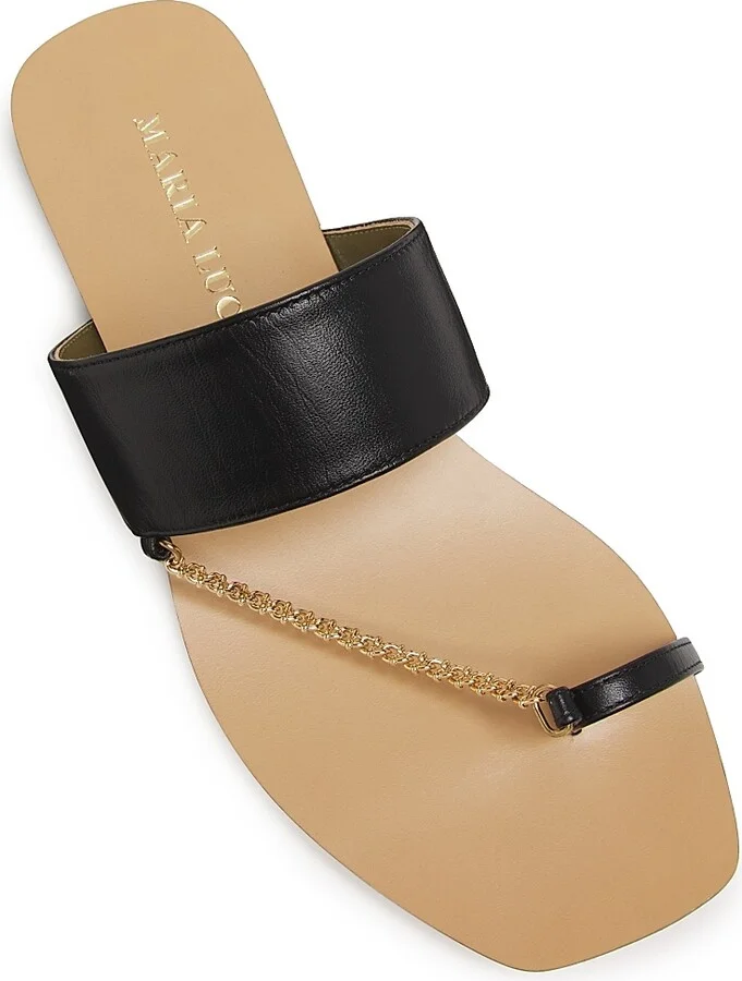 Women's Melide Capri Leather Sandals - Black - Size 6 - Image 4