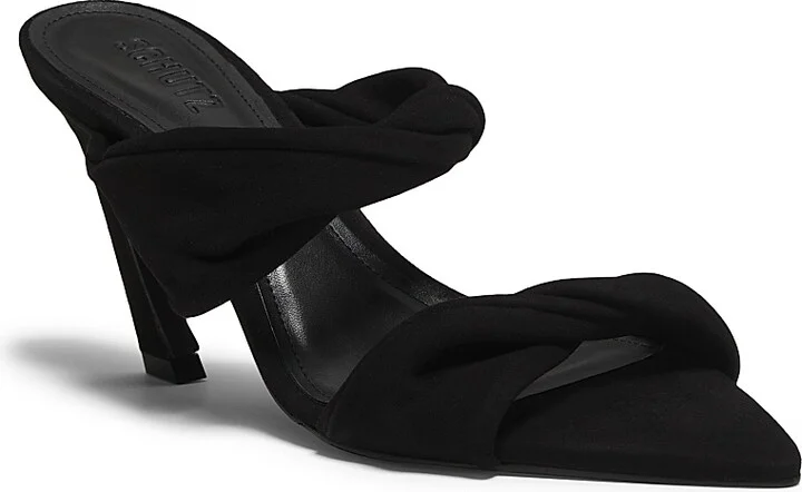 Women's Meline 90MM Twisted Nubuck Sandals - Black - Size 6.5 - Image 2