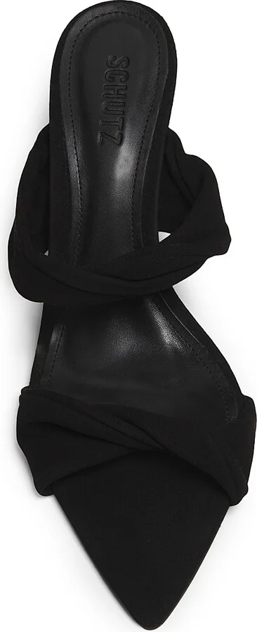 Women's Meline 90MM Twisted Nubuck Sandals - Black - Size 6.5 - Image 4