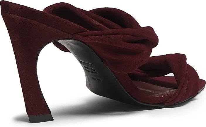 Women's Meline 90MM Twisted Nubuck Sandals - Black - Size 6.5 - Image 8