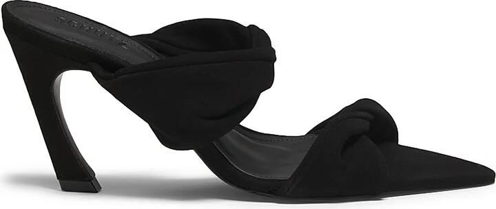 Women's Meline 90MM Twisted Nubuck Sandals - Black - Size 6.5