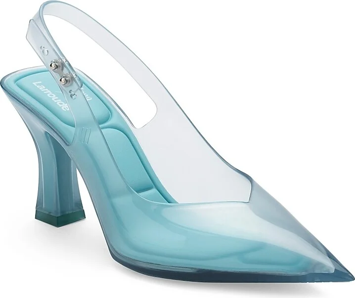 Women's Melissa Cinderella PVC Slingback Pumps - Baby Blue - Size 5 - Image 2