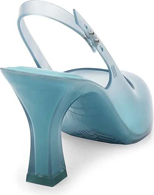 Women's Melissa Cinderella PVC Slingback Pumps - Baby Blue - Size 5 - Image 3