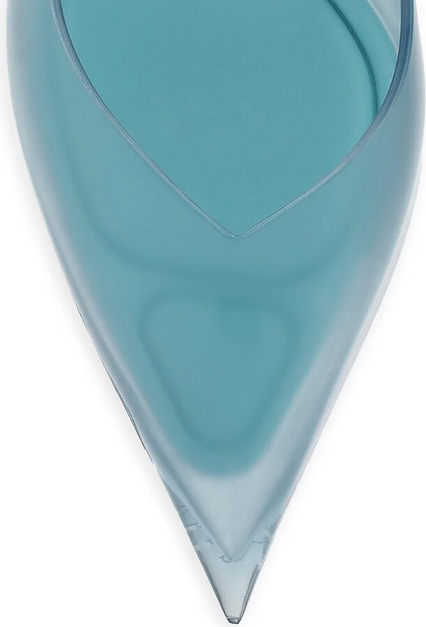 Women's Melissa Cinderella PVC Slingback Pumps - Baby Blue - Size 5 - Image 4