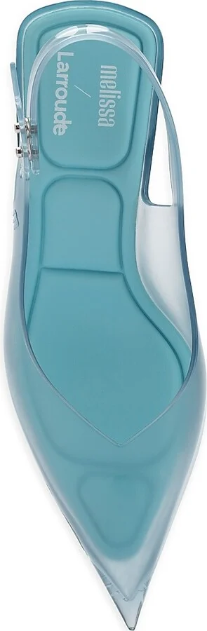 Women's Melissa Cinderella PVC Slingback Pumps - Baby Blue - Size 5 - Image 5
