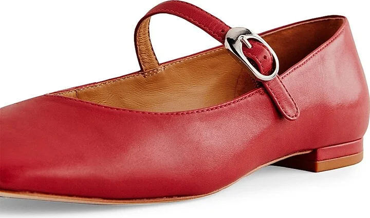 Women's Melissa Leather Mary Jane Flats - Black - Size 5 - Image 7