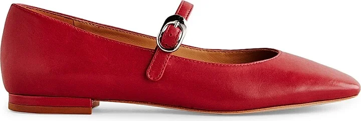 Women's Melissa Leather Mary Jane Flats - Black - Size 5 - Image 10