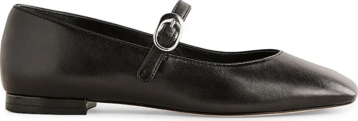 Women's Melissa Leather Mary Jane Flats - Black - Size 5