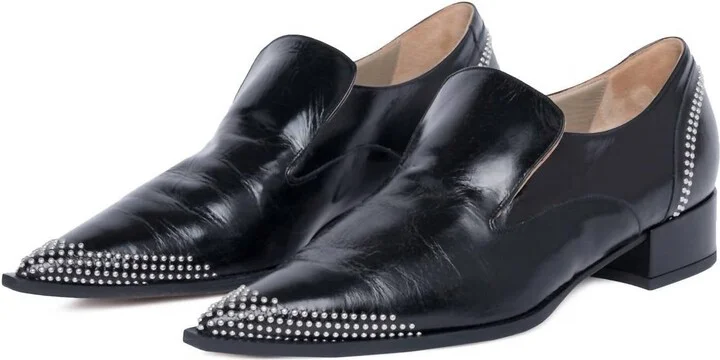 Women's Melissa Studded Leather Shoe In Black