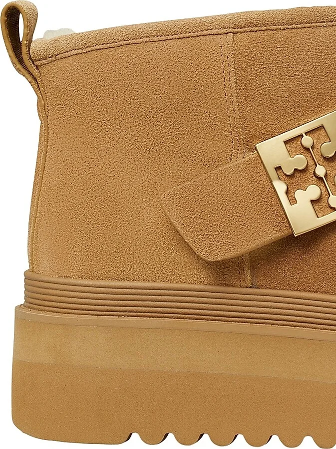 Women's Mellow Faux-Shearling Platform Boots - Chestnut - Size 10.5 - Image 3