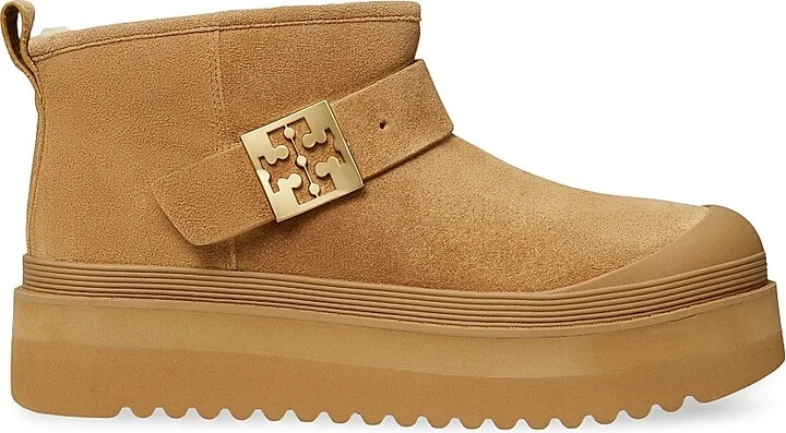 Women's Mellow Faux-Shearling Platform Boots - Chestnut - Size 10.5