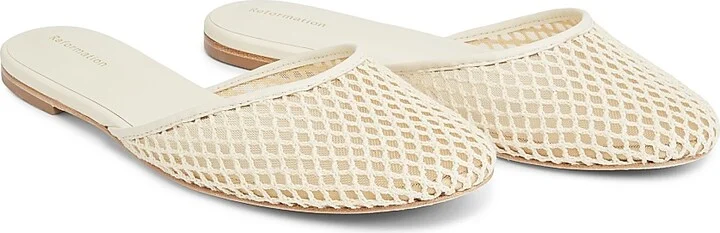 Women's Melly Crochet Flat Mules - Ivory - Size 5 - Image 2