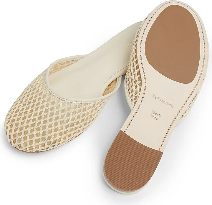 Women's Melly Crochet Flat Mules - Ivory - Size 5 - Image 6