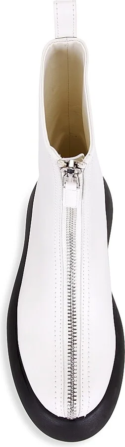 Women's Mercer Leather Combat Boots - Antique White - Size 5 - Image 5