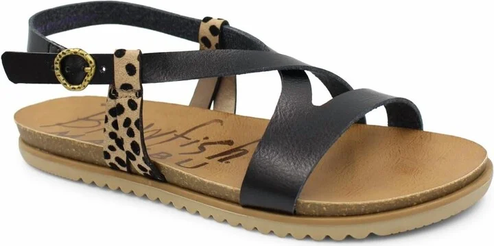 Women's Mercury Sandal In Black/leopard Print