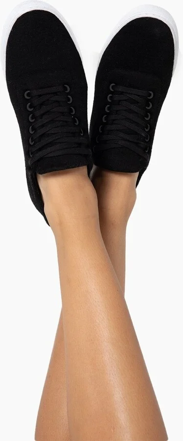 Women's Merino Cashmere Lace Up Sneakers - Image 10
