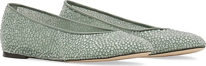 Women's Mesh Ballerinas with Rhinestones - Meleze - Size 5 - Image 2