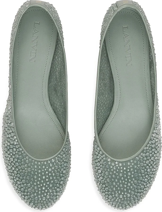 Women's Mesh Ballerinas with Rhinestones - Meleze - Size 5 - Image 3
