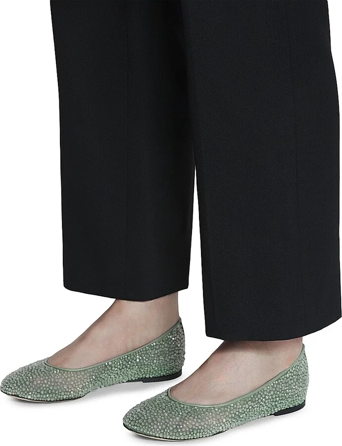 Women's Mesh Ballerinas with Rhinestones - Meleze - Size 5 - Image 6