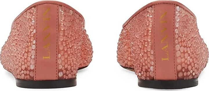 Women's Mesh Ballerinas with Rhinestones - Meleze - Size 5 - Image 9