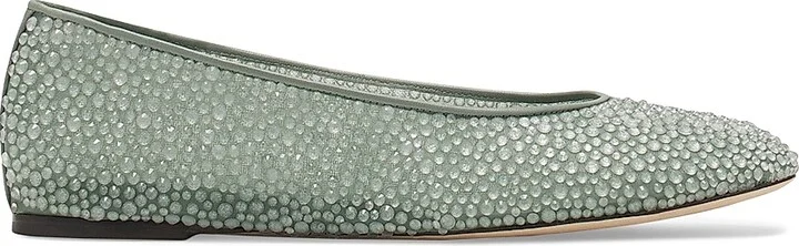 Women's Mesh Ballerinas with Rhinestones - Meleze - Size 5