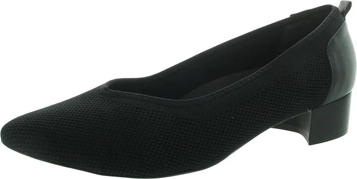 Womens Mesh Inset Man Made Pumps