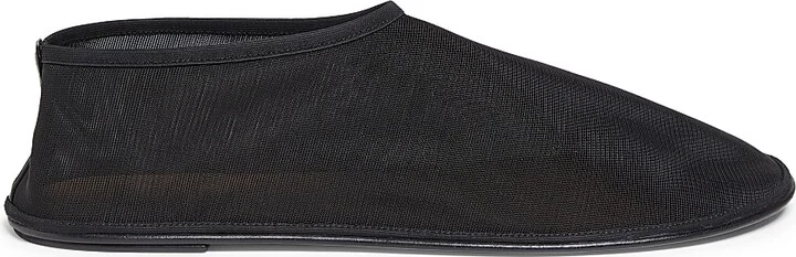 Women's Mesh Sock Flats - Black - Size 8