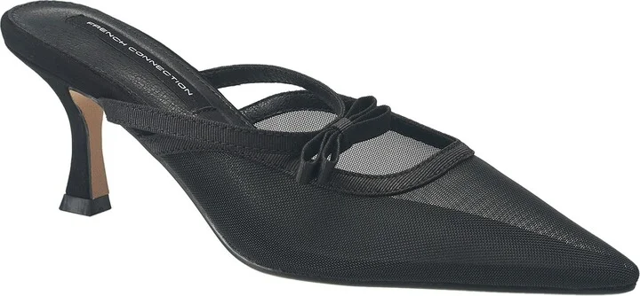 Women's Mesh Toe Kitten Heel