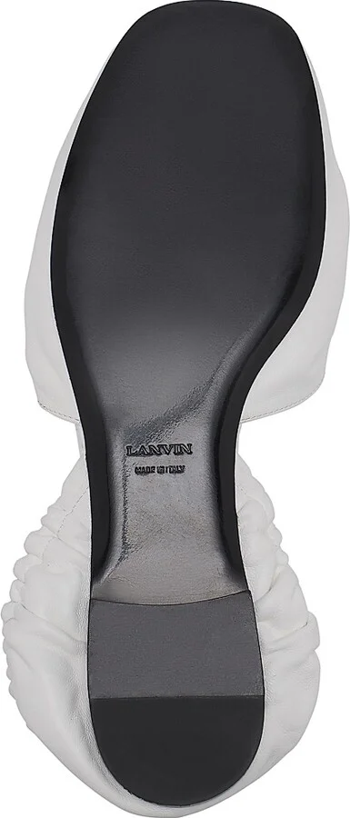 Women's Mesure Lace-Up Leather Flat Ballerinas - White - Size 4 - Image 6