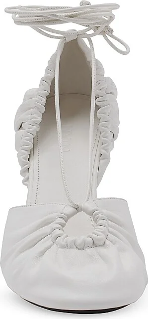 Women's Mesure Lace-Up Leather Pumps - White - Size 7 - Image 3
