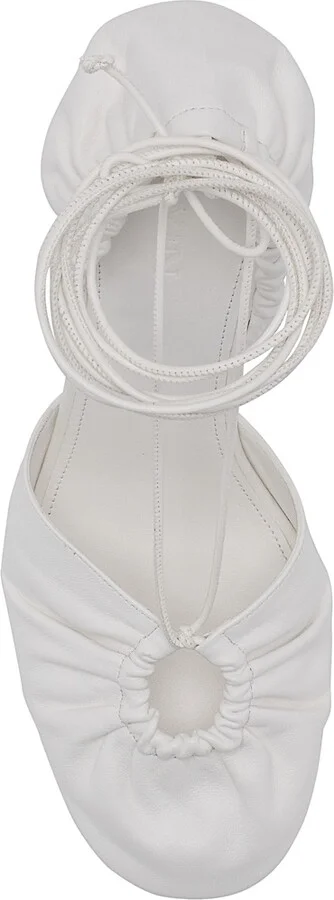 Women's Mesure Lace-Up Leather Pumps - White - Size 7 - Image 5