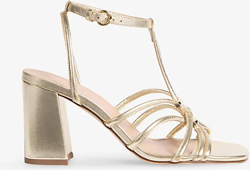 Womens Met-Silver Louise Metallic-Leather Slingback Courts Eur 40 / 7 Uk Women
