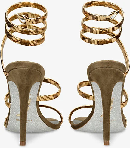 Womens Metal Comb Juniper 105 Coiled-Strap Leather Heeled Sandals Eur 37 / 4 Uk Women - Image 2