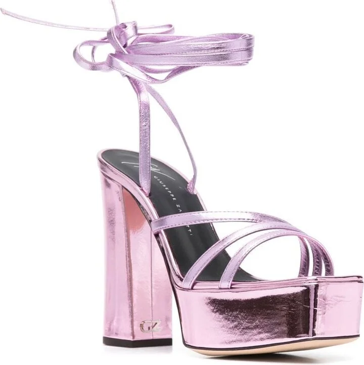 Women's Metallic 125Mm Platform Sandals - Image 3