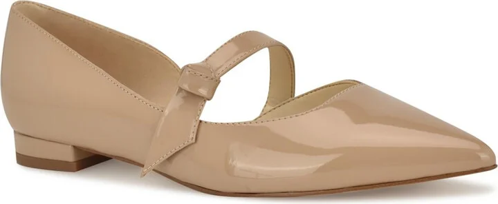Womens Metallic Faux Leather D'Orsay