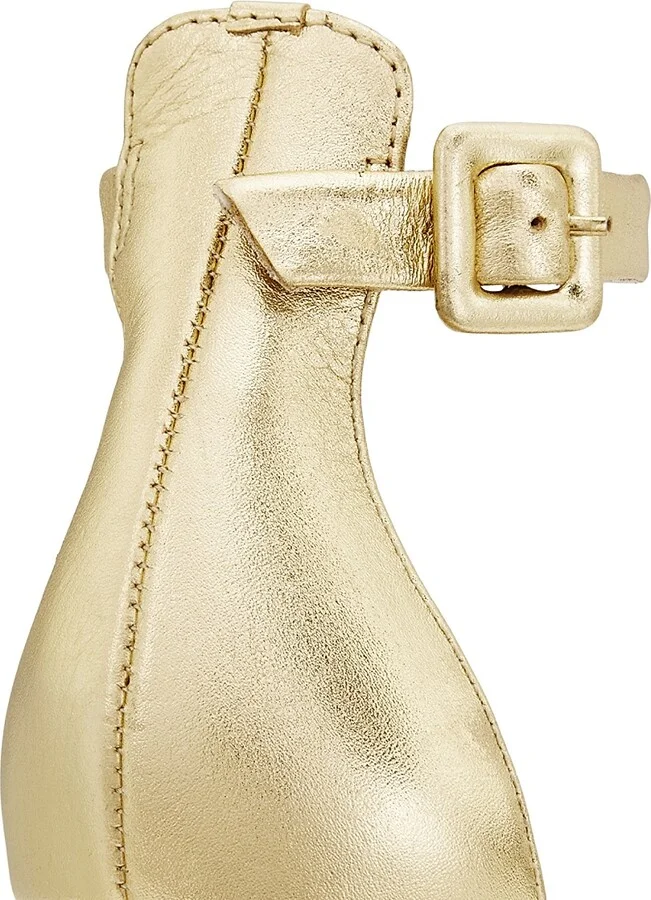 Women's Metallic Leather 87MM High-Heel Sandals - Gold - Size 5 - Image 5