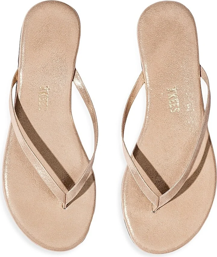 Women's Metallic Leather Sandals - Pink Pearl - Size 5 - Image 3