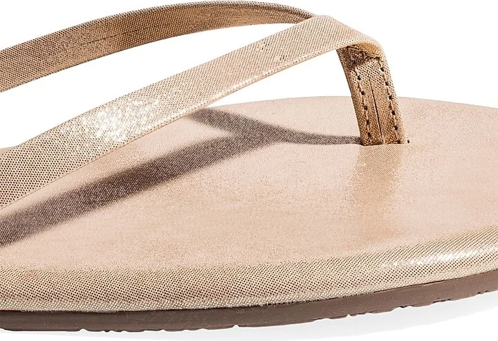 Women's Metallic Leather Sandals - Pink Pearl - Size 5 - Image 4