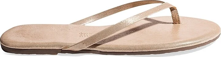 Women's Metallic Leather Sandals - Pink Pearl - Size 5