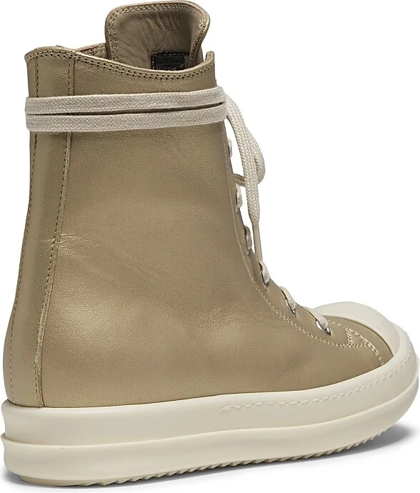 Women's Metallic Leather Sneakers - Gold Milk - Size 5 - Image 3