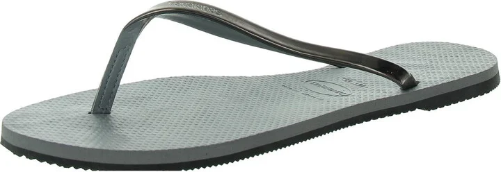 Womens Metallic Manmade Flip-Flops