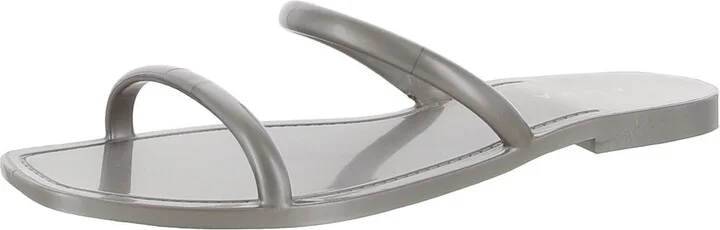 Womens Metallic Slip On Jelly Sandals