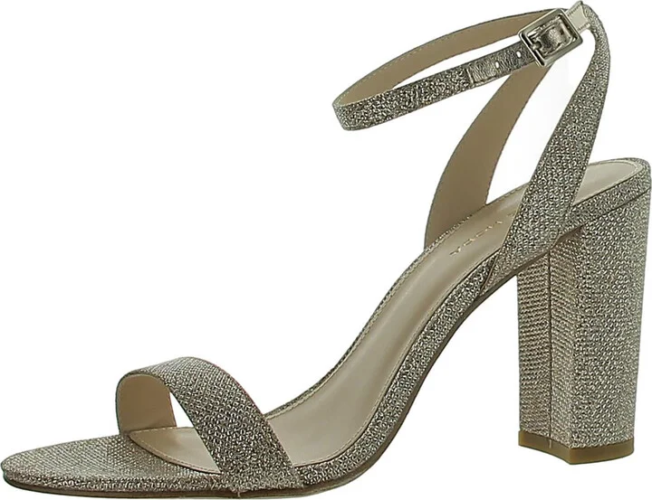 Womens Metallic Strappy Heels