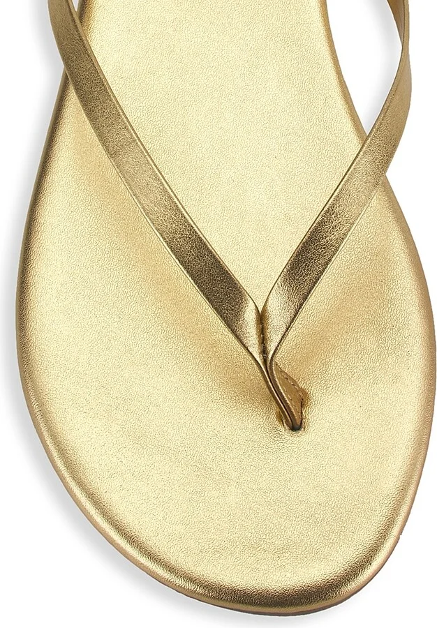 Women's Metallics Leather Flip Flops - Blink - Size 5 - Image 4
