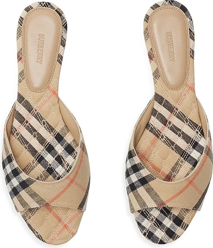 Women's Mews Check Sandals - Sand Ip Check - Size 6 - Image 4