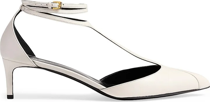 Women's Mia 45MM Leather T-Strap Pumps - Fire Red - Size 6 - Image 10