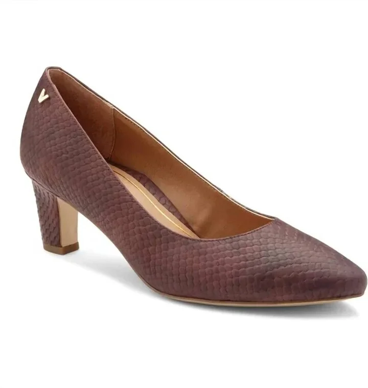 Women's Mia Heeled Shoe In Merlot